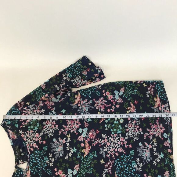 Cameo Appearance Floral Layered Top Women's Plus Size 1X Scoop Neck Keyhole - Picture 9 of 12